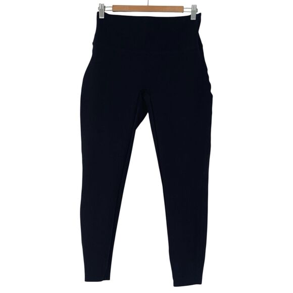 Spanx Leggings Ponte Ankle Women L High Waisted Classic Black 20264R Stretch - Picture 2 of 8